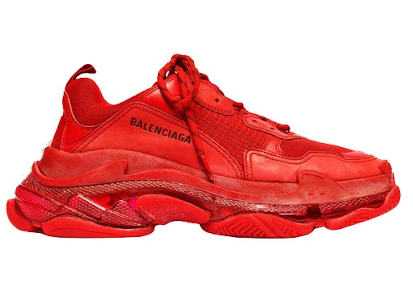Balenciaga Triple S Red Clear Sole (Women's)