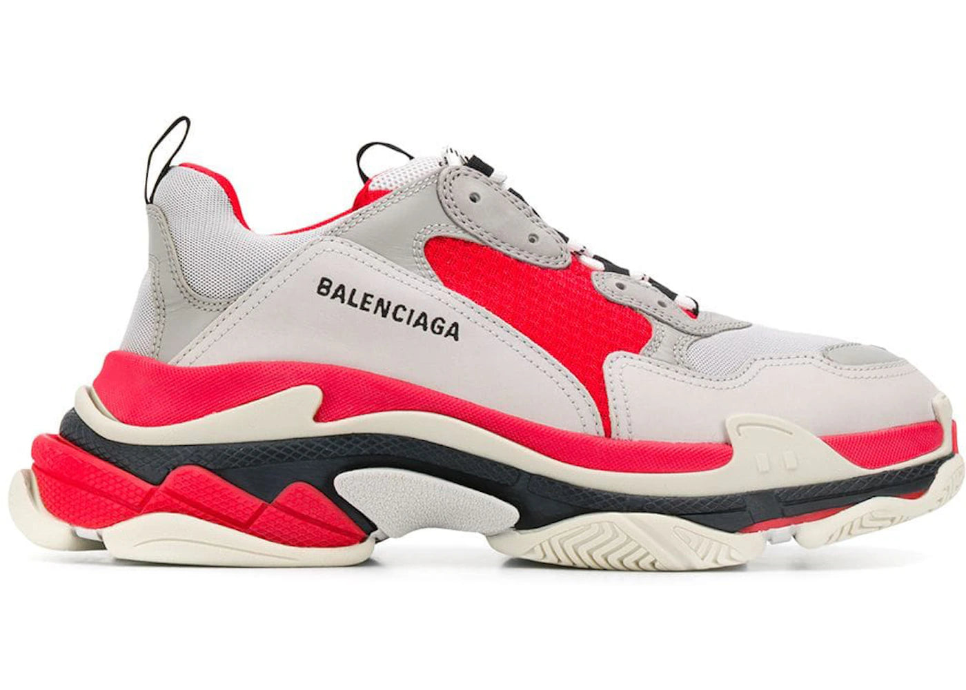 Balenciaga Triple S Red Grey White