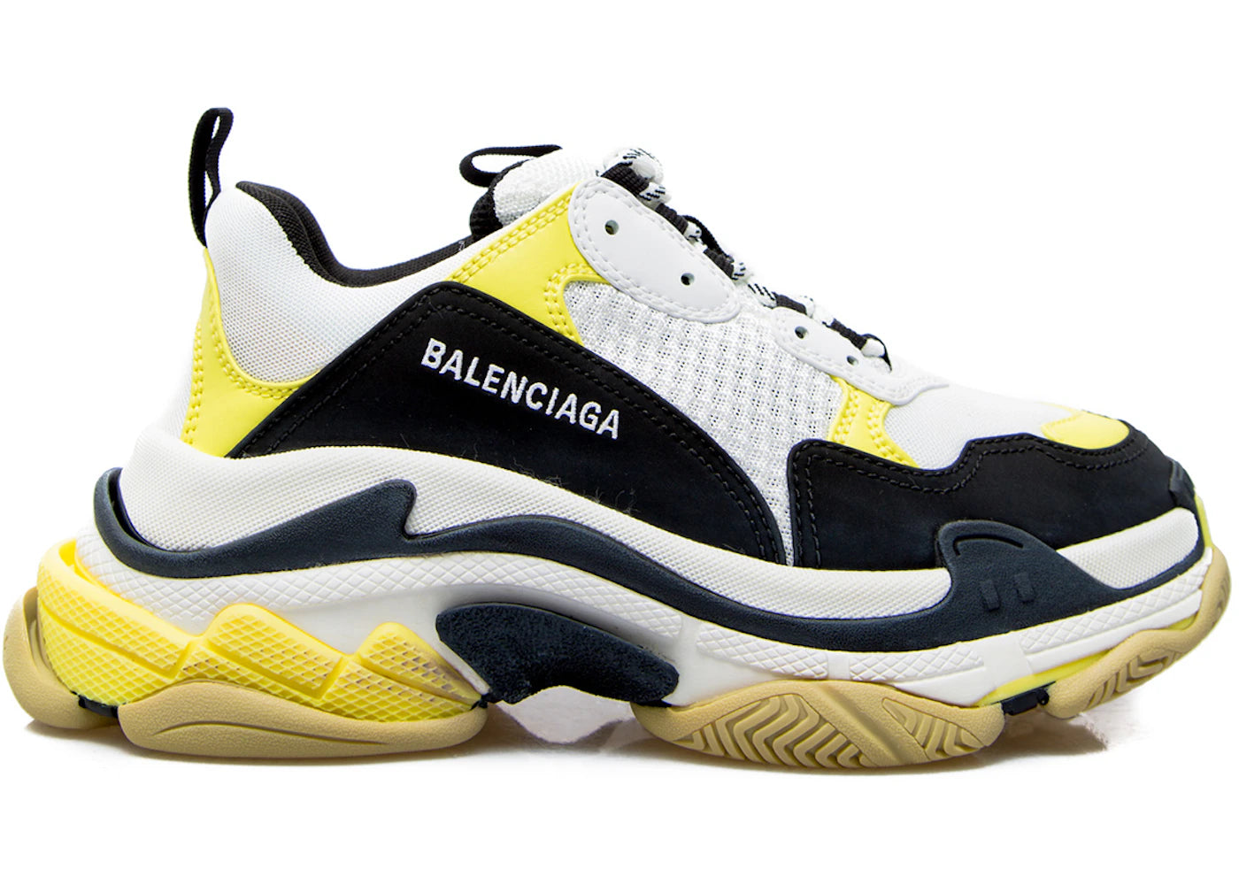 Balenciaga Triple S White Black Yellow
