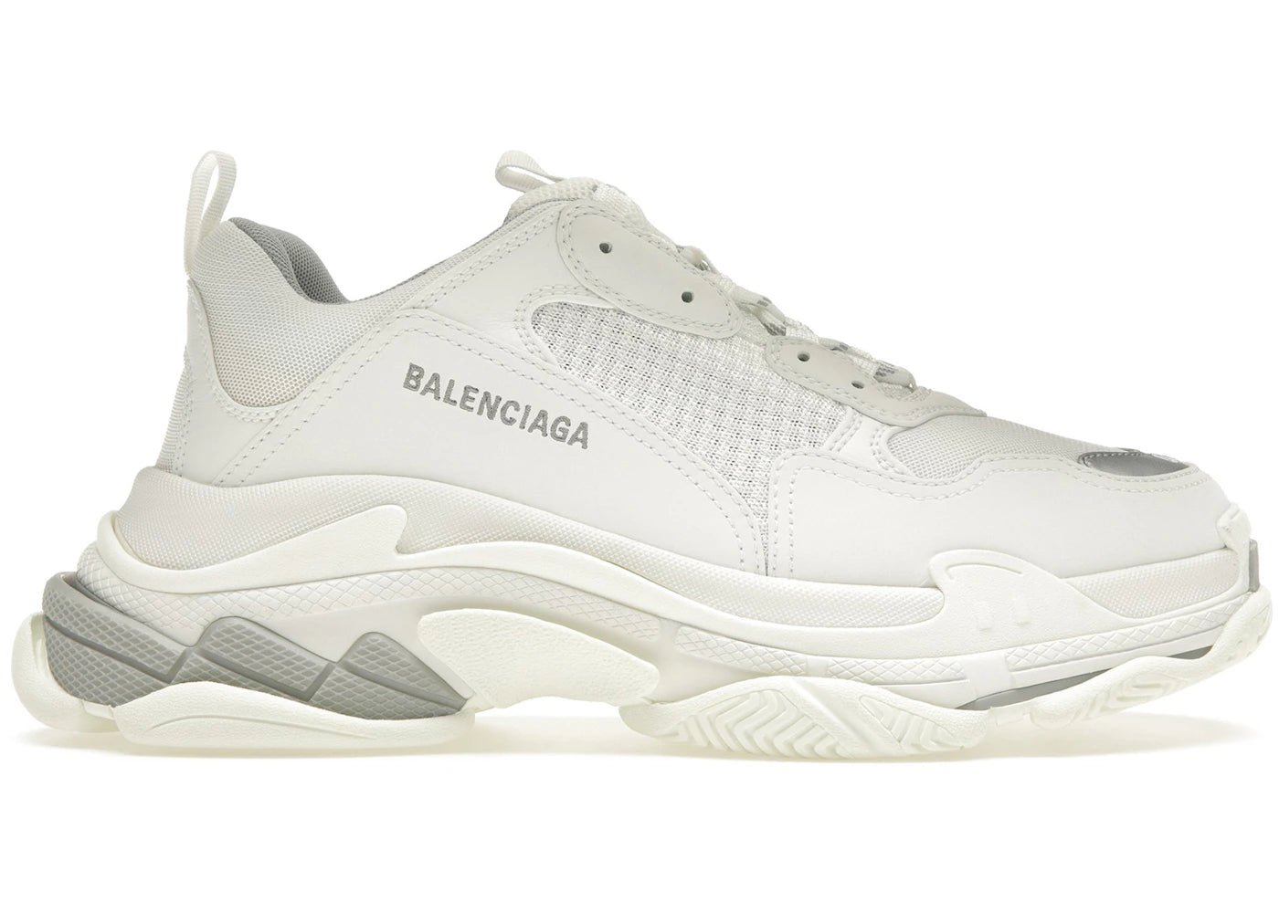 Balenciaga Triple S White Silver