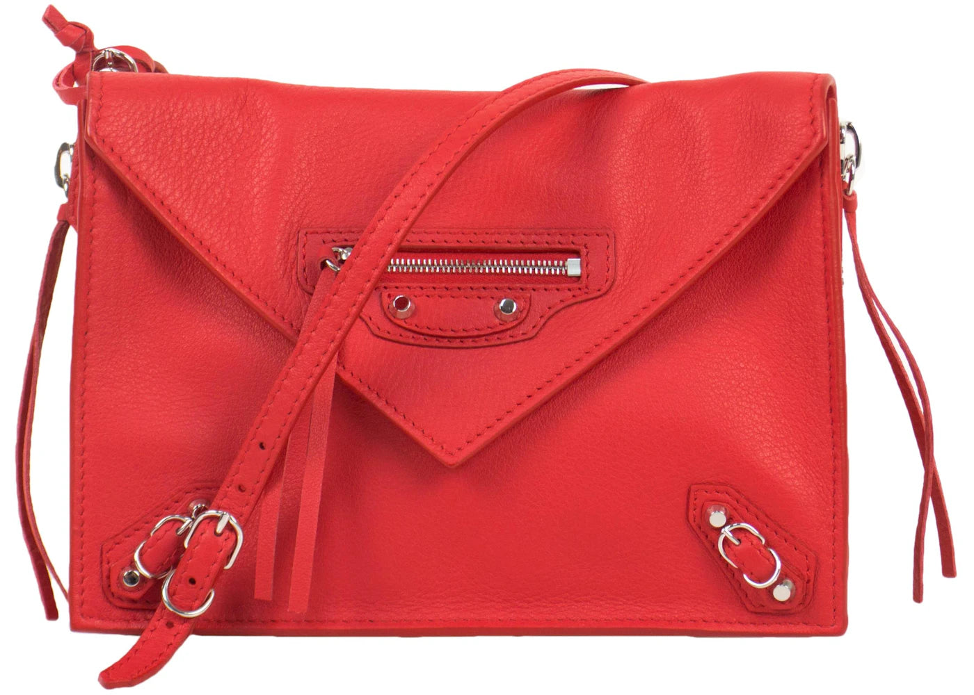 Balenciaga Triple Zip Around Papier XS Red