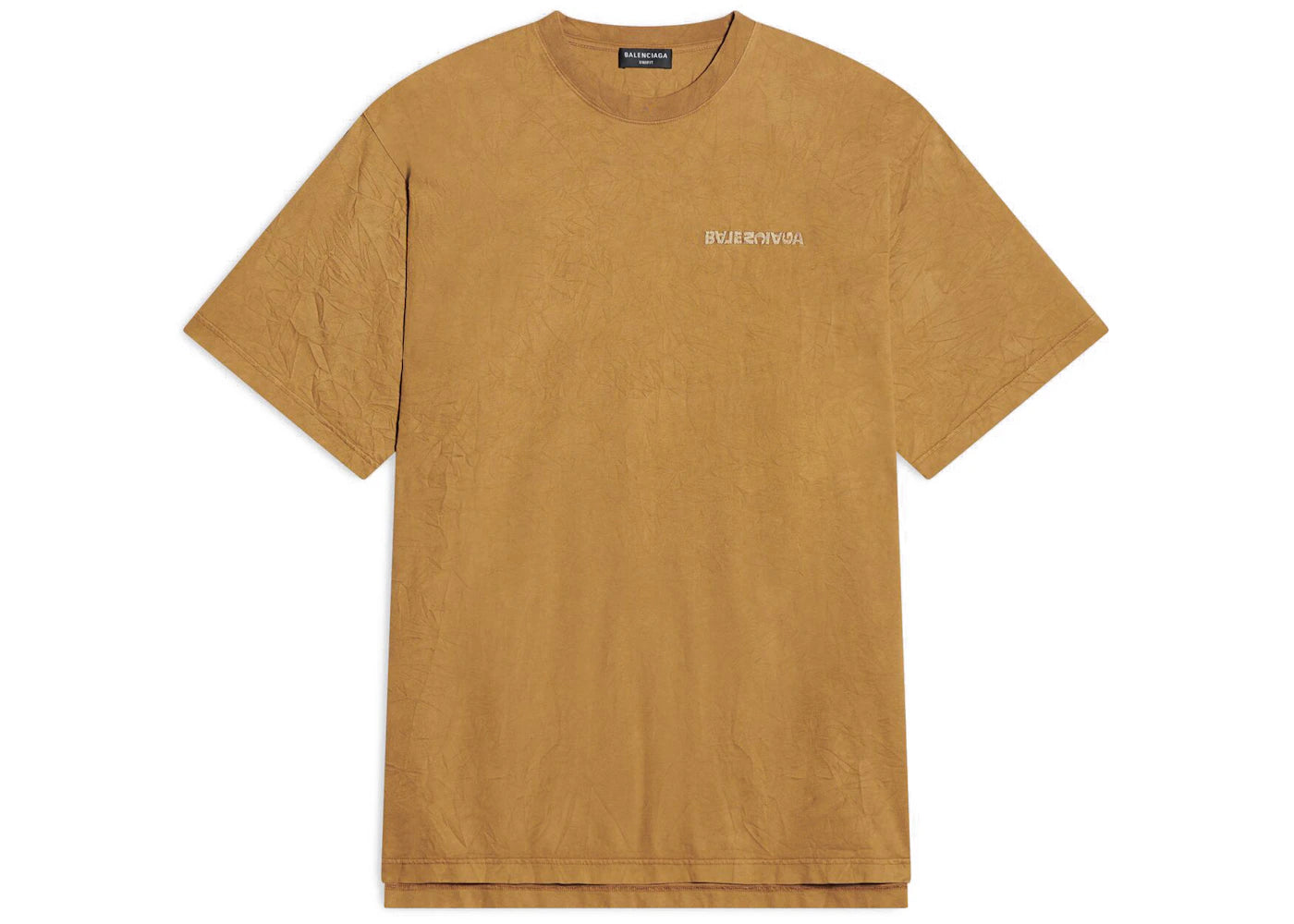 Balenciaga Turn Slit T-Shirt Beige