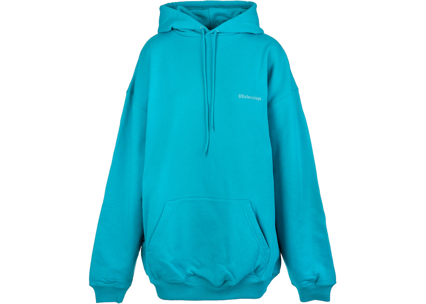 Balenciaga Unisex BB Oversize Hoodie Turquoise
