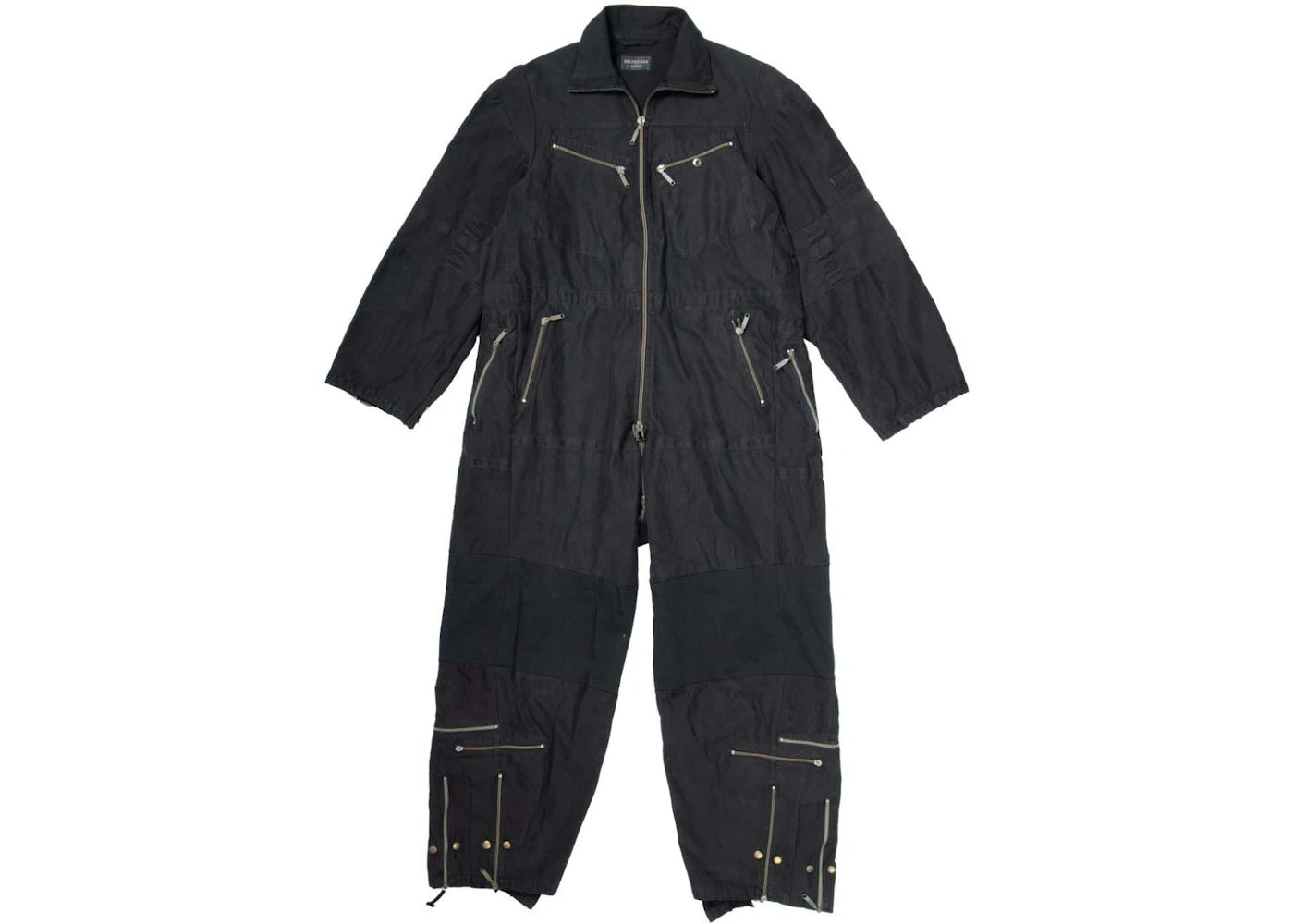Balenciaga Upcycled Overall Jumpsuit Black