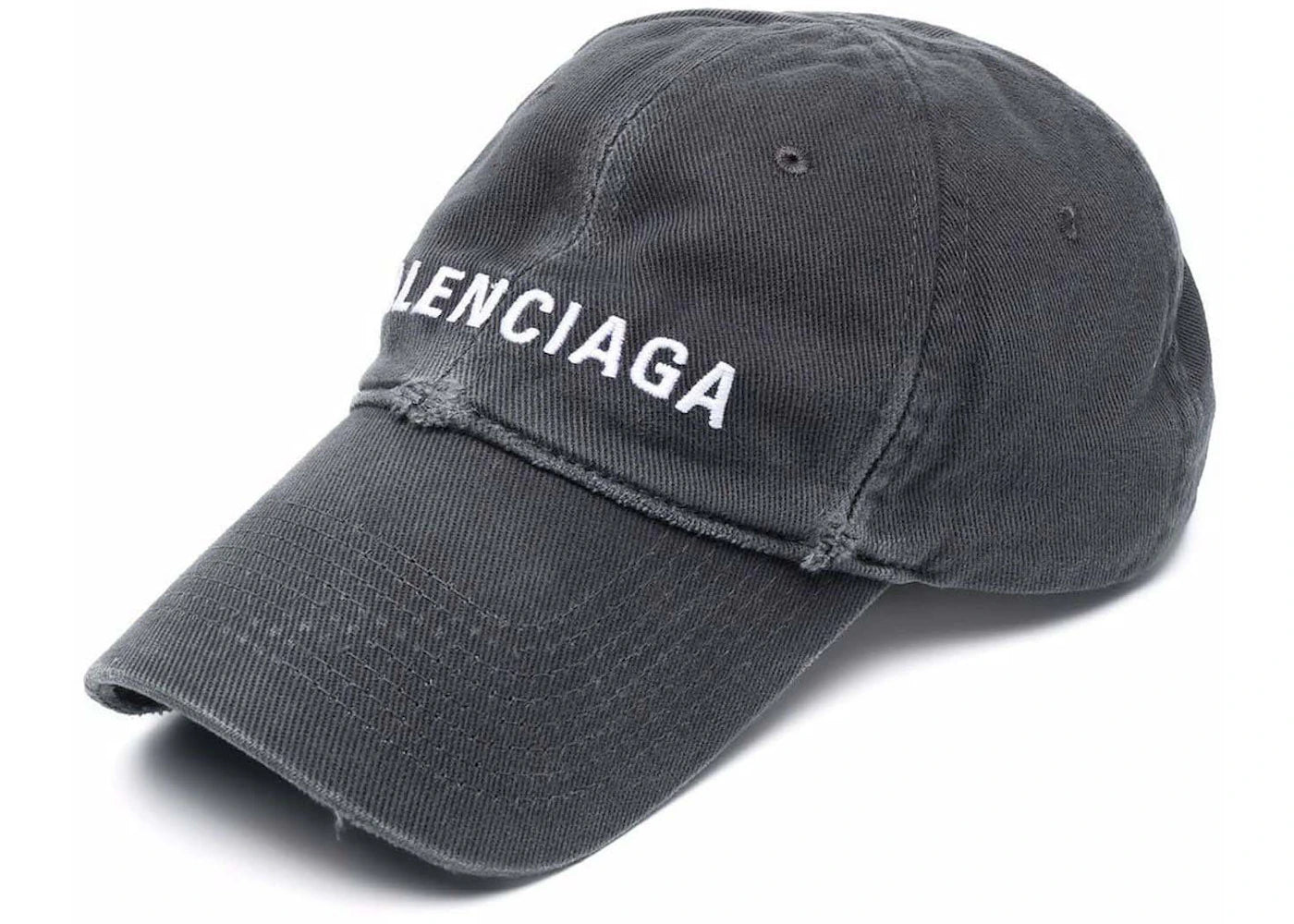Balenciaga Washed Out Baseball Cap Dark Grey