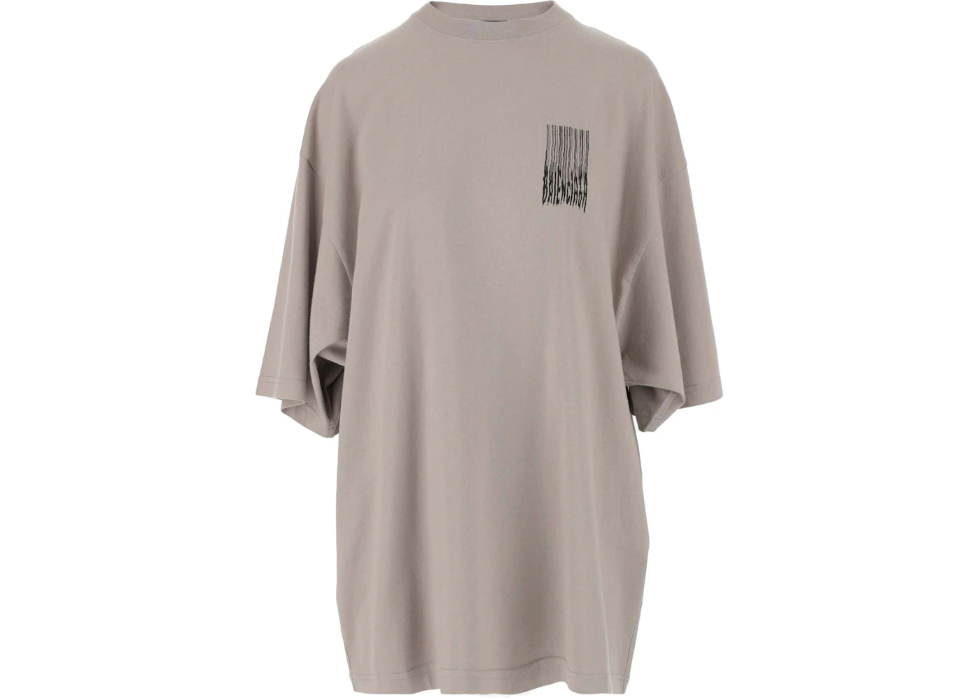 Balenciaga Wide Fit Barcode T-Shirt Grey