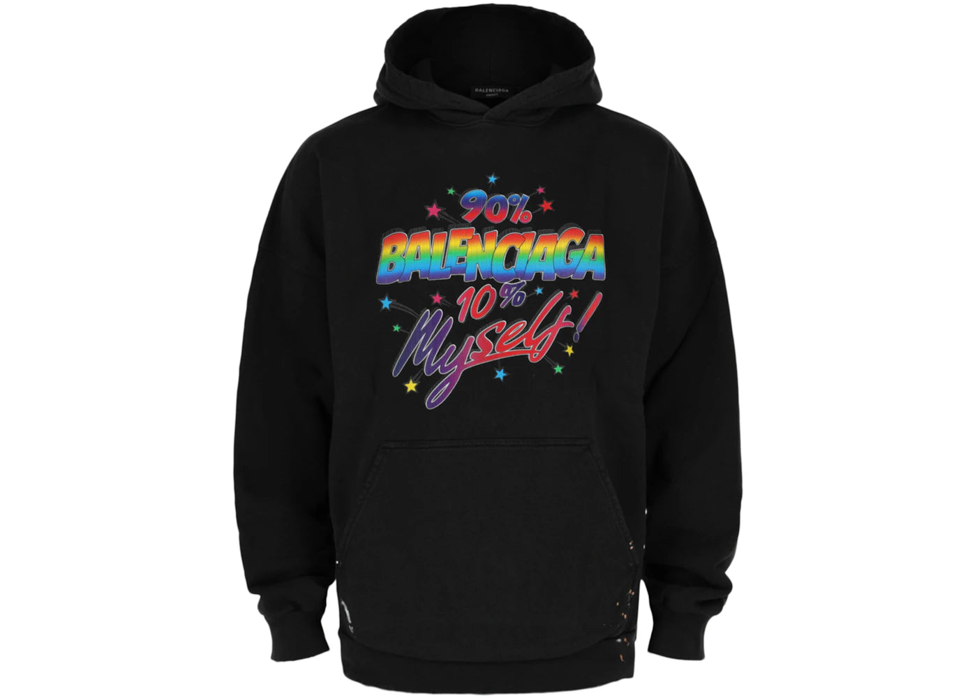 Balenciaga Wide Fit Hoodie Washed Black