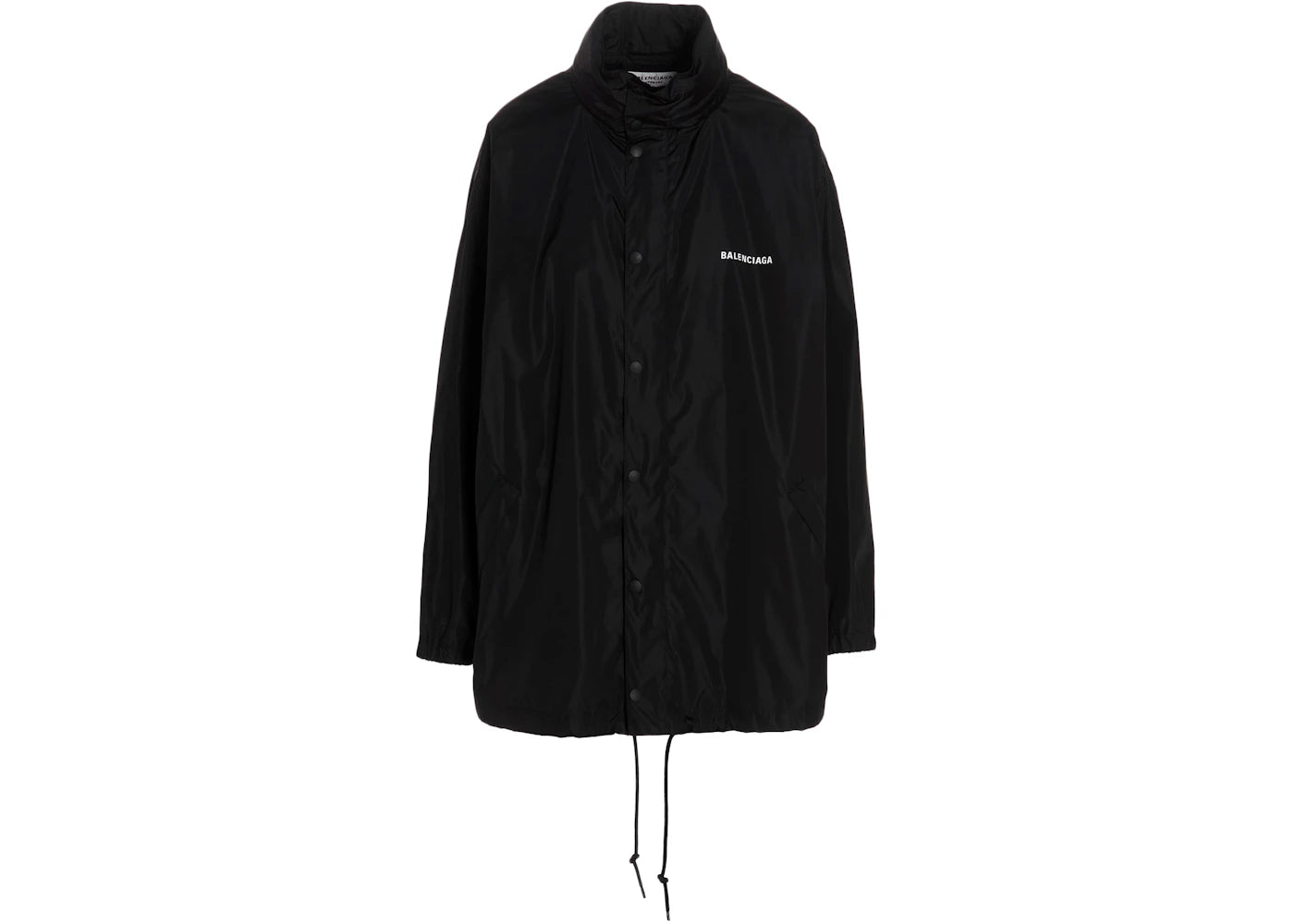 Balenciaga Women Logo Windbreaker Jacket Black