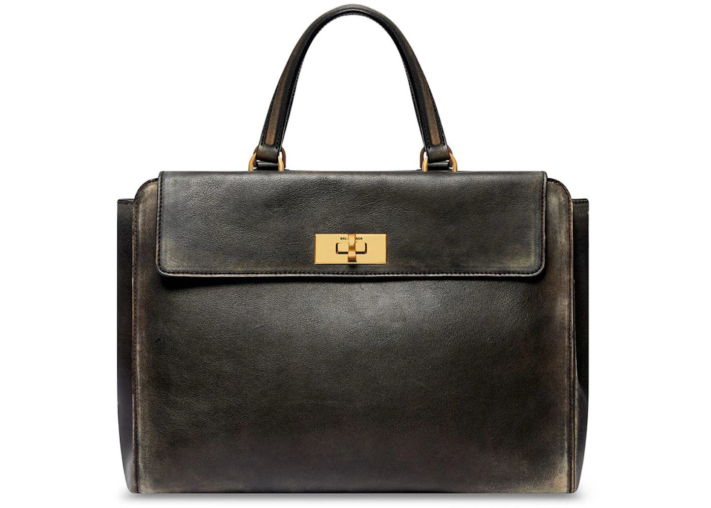 Balenciaga Women's Money Medium Tote Bag Used Effect Black