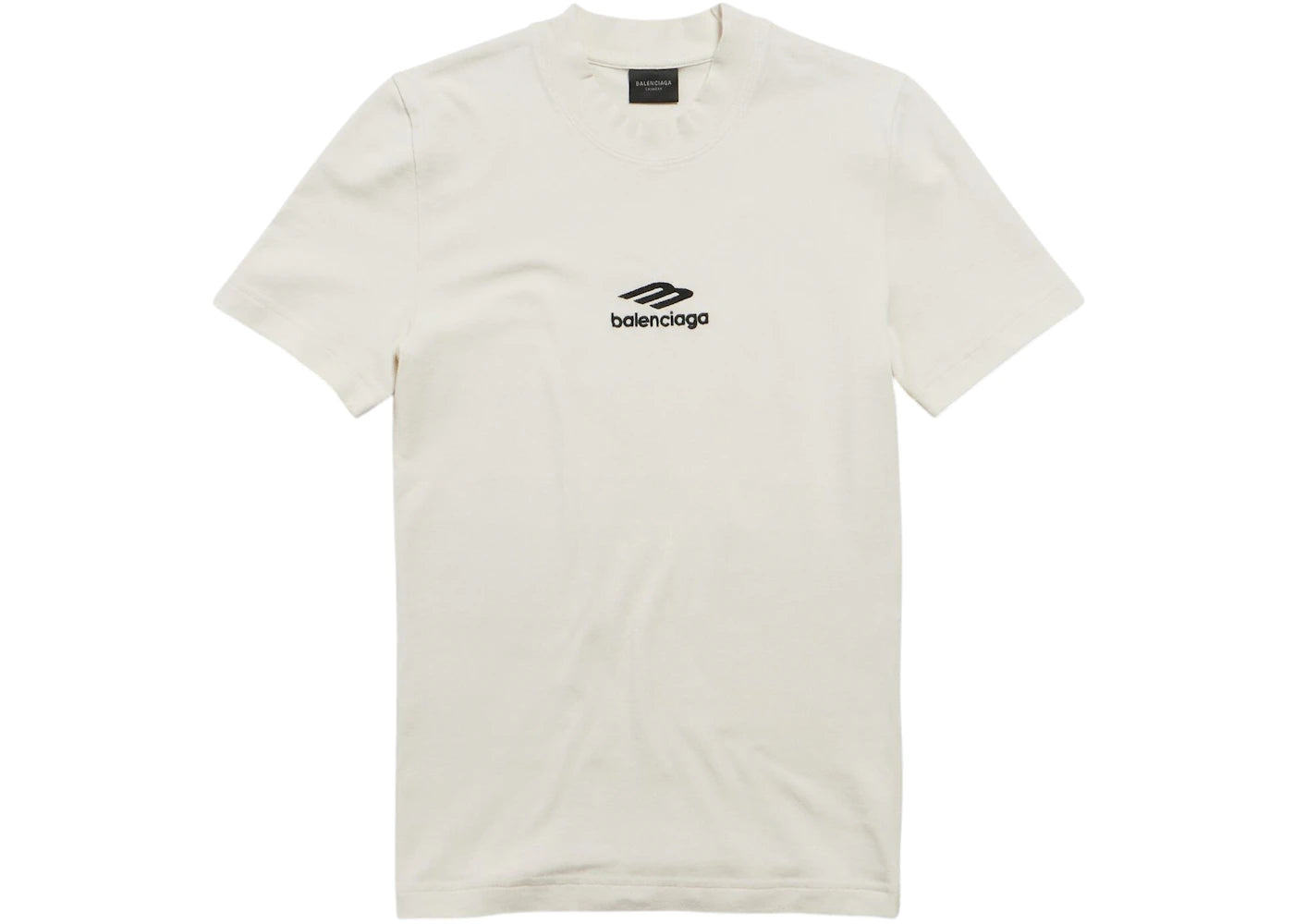 Balenciaga Women's 3B Sports Icon Fitted Crewneck T-Shirt Chalky White