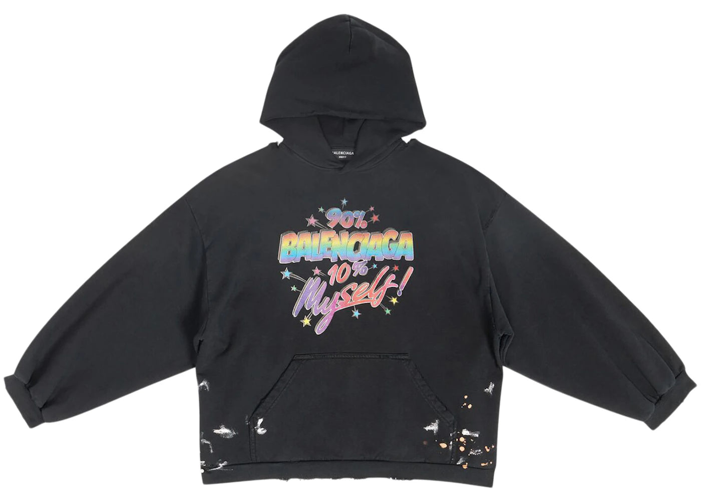 Balenciaga Women's 90/10 Small Fit Hoodie Black/Multi