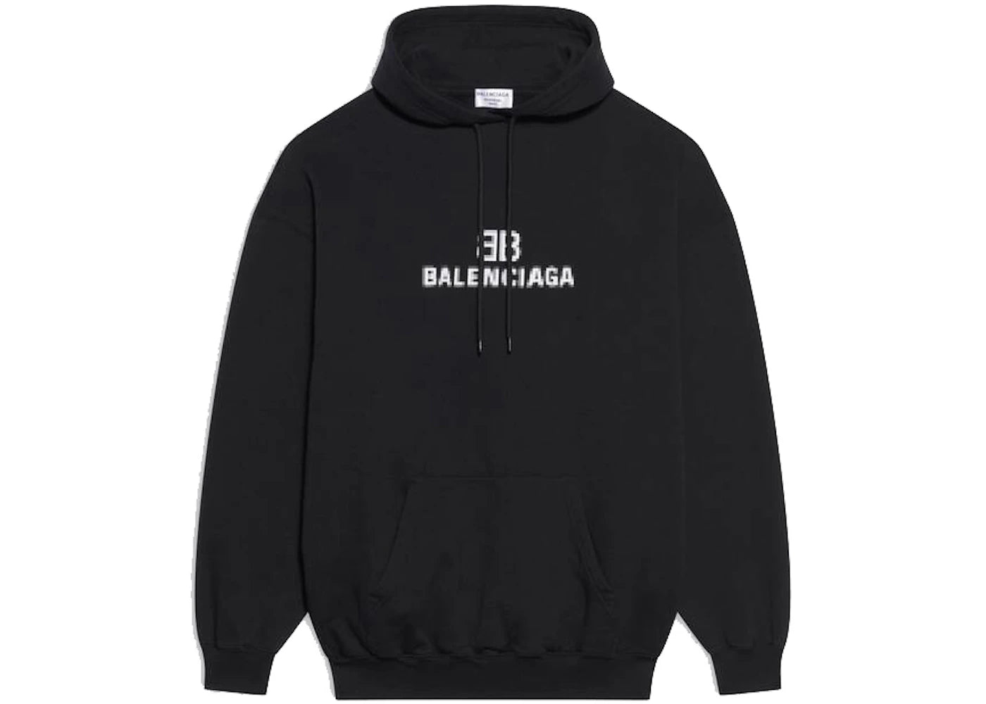 Balenciaga Womens BB Pixel Medium Fit Hoodie Black