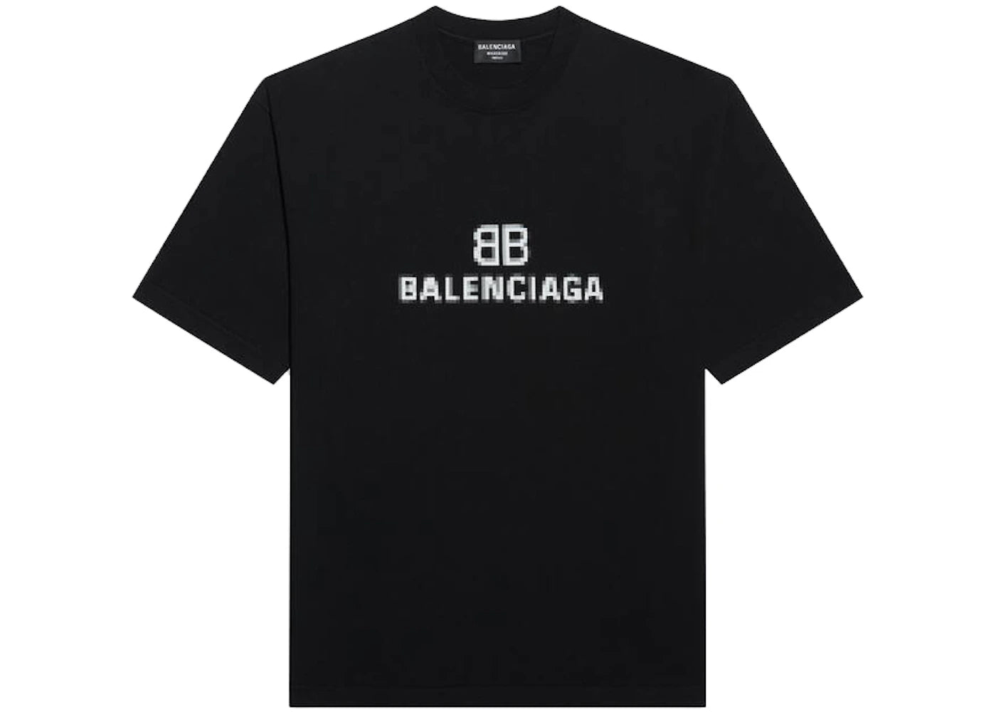 Balenciaga Womens BB Pixel Medium Fit T-shirt Black