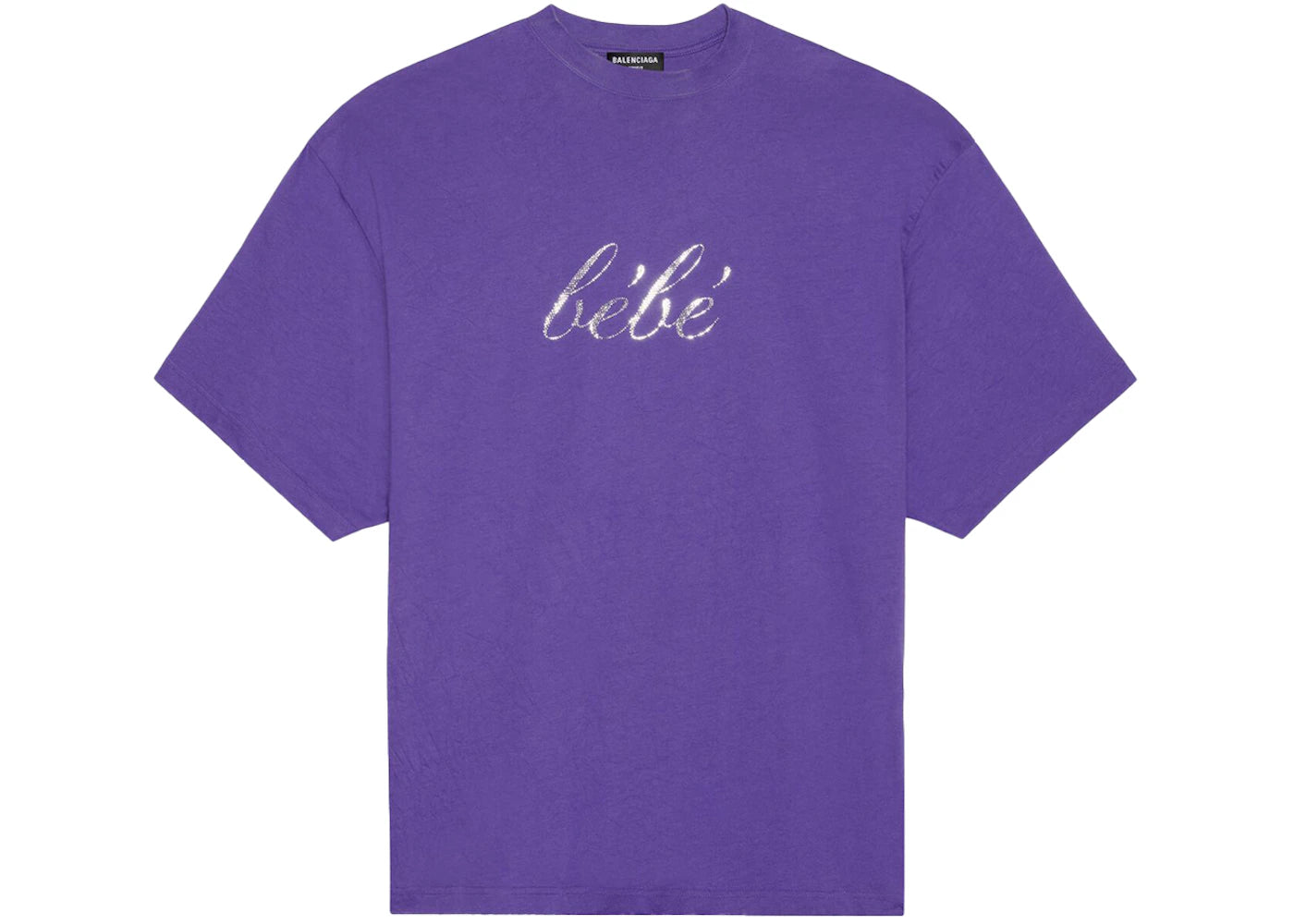 Balenciaga Womens Bebe Worn-out T-shirt Purple