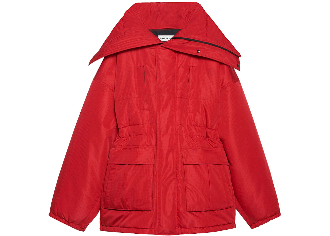 Balenciaga Womens CB Oversize Fit Parka Red