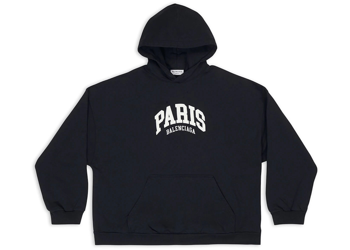 Balenciaga Women's Cities Paris Wide Fit Hoodie Black