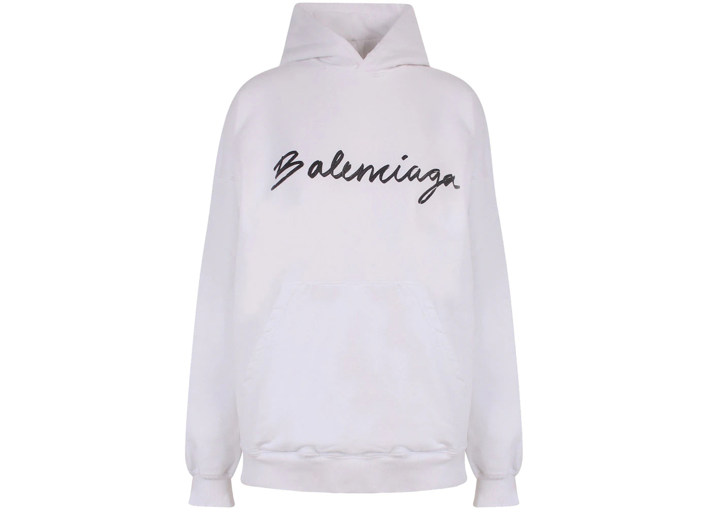 Balenciaga Women's Frontal Iconic Logo Sweatshirt White