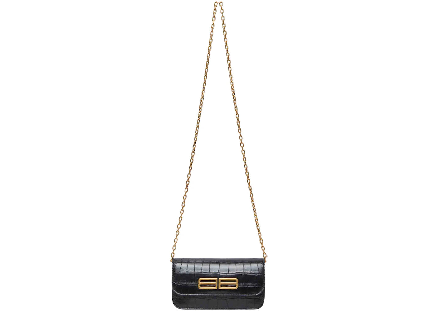 Balenciaga Women's Gossip Wallet On Chain Black