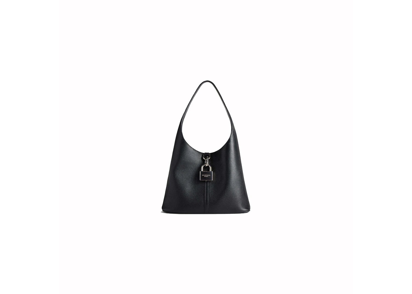 Balenciaga Womens Locker Medium North-South Hobo Bag Black