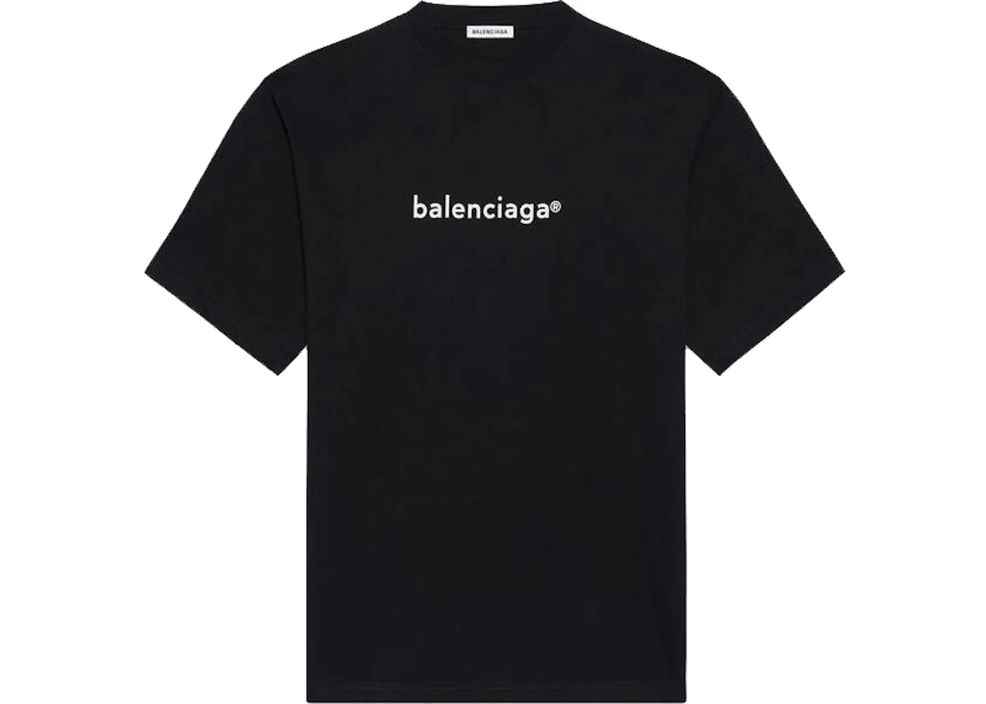 Balenciaga Womens New Copyright Large Fit T-shirt Black