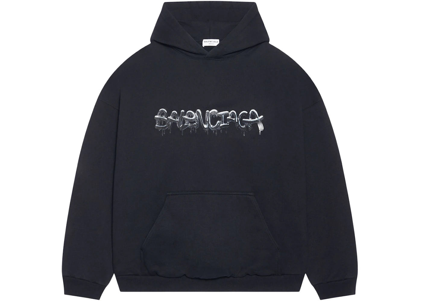 Balenciaga Women's Slime Wide Fit Hoodie Black
