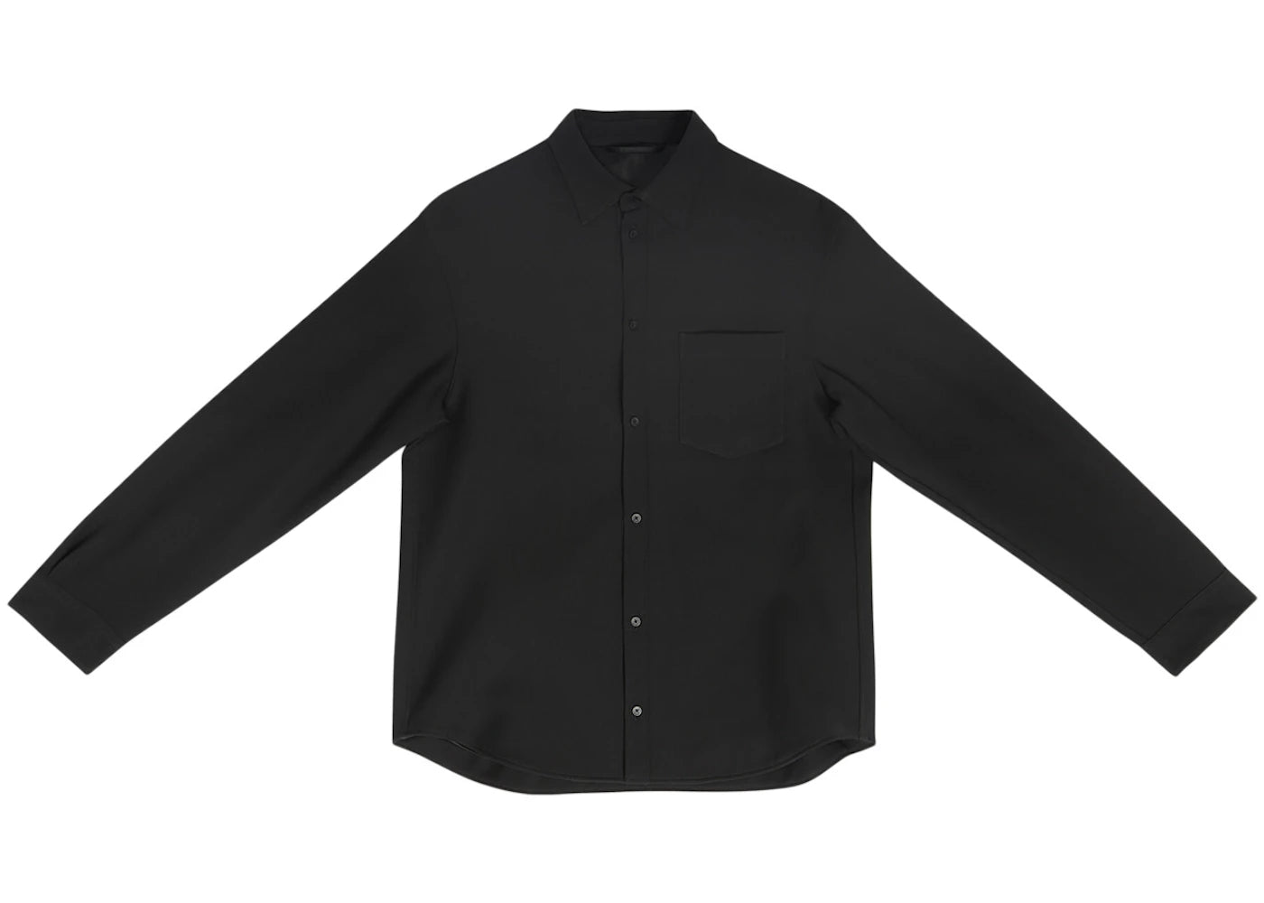 Balenciaga Wool Gabardine Shirt Jacket Black