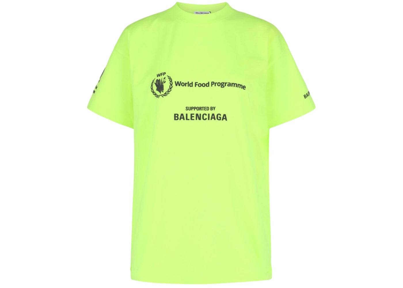 Balenciaga World Food Programme Graphic T-Shirt Fluorescent Yellow/Black