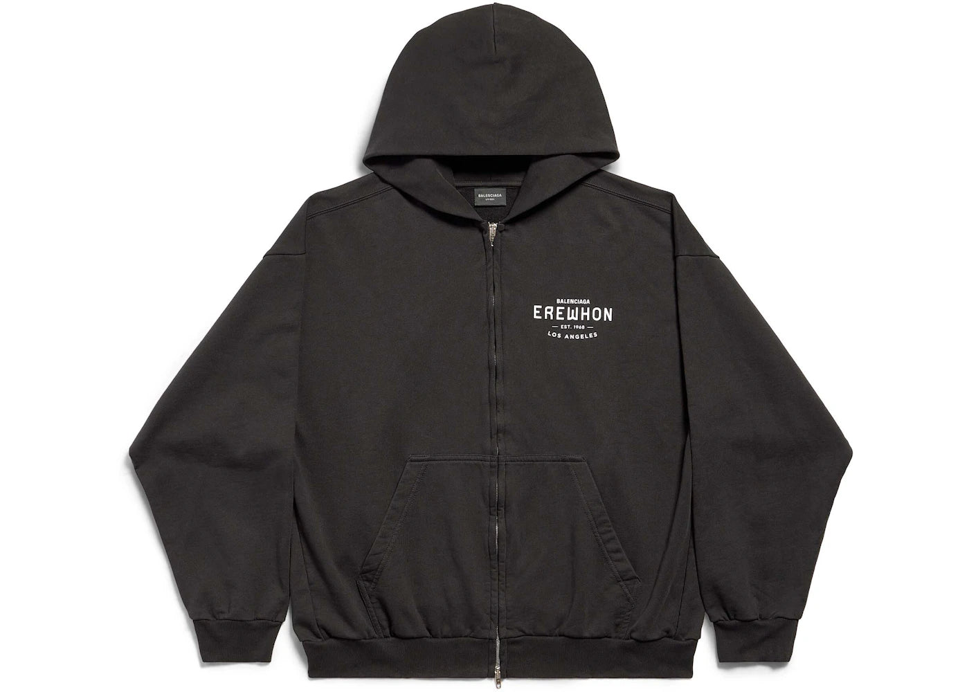 Balenciaga x Erewhon Los Angeles Zip-Up Hoodie Medium Fit Black/White