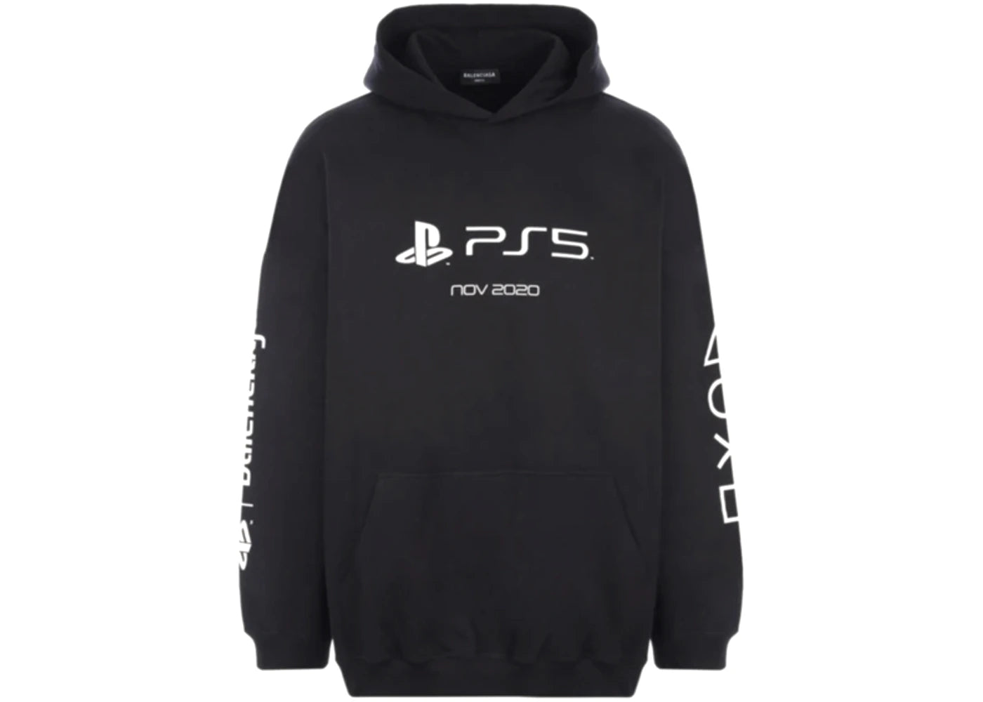 Balenciaga x PlayStation Oversize Cotton Hoodie Black