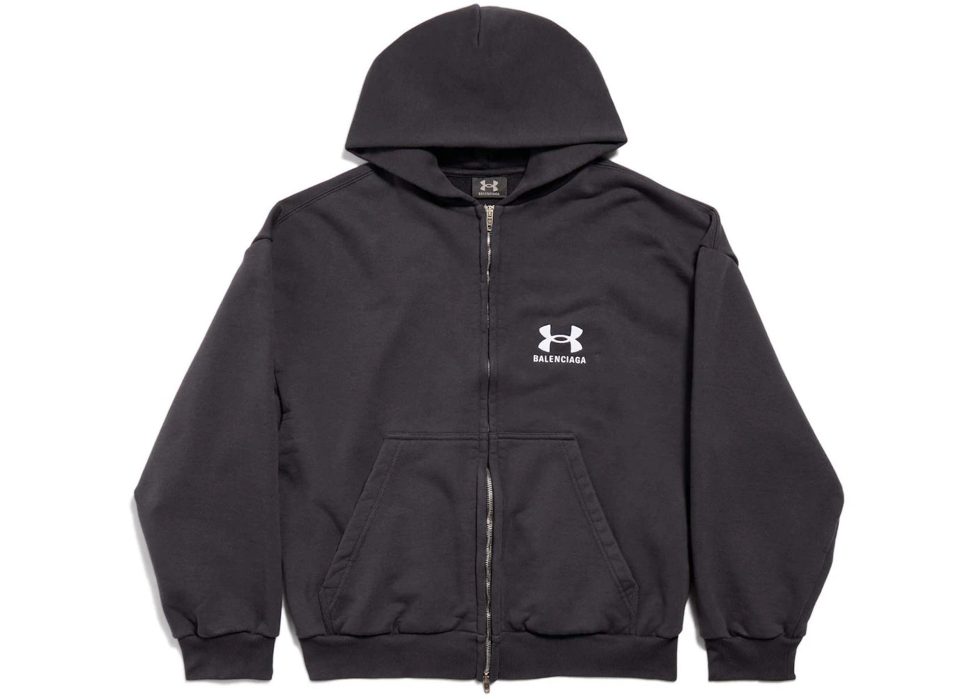 Balenciaga x Under Armour Zip-Up Hoodie Regular Fit Black/White