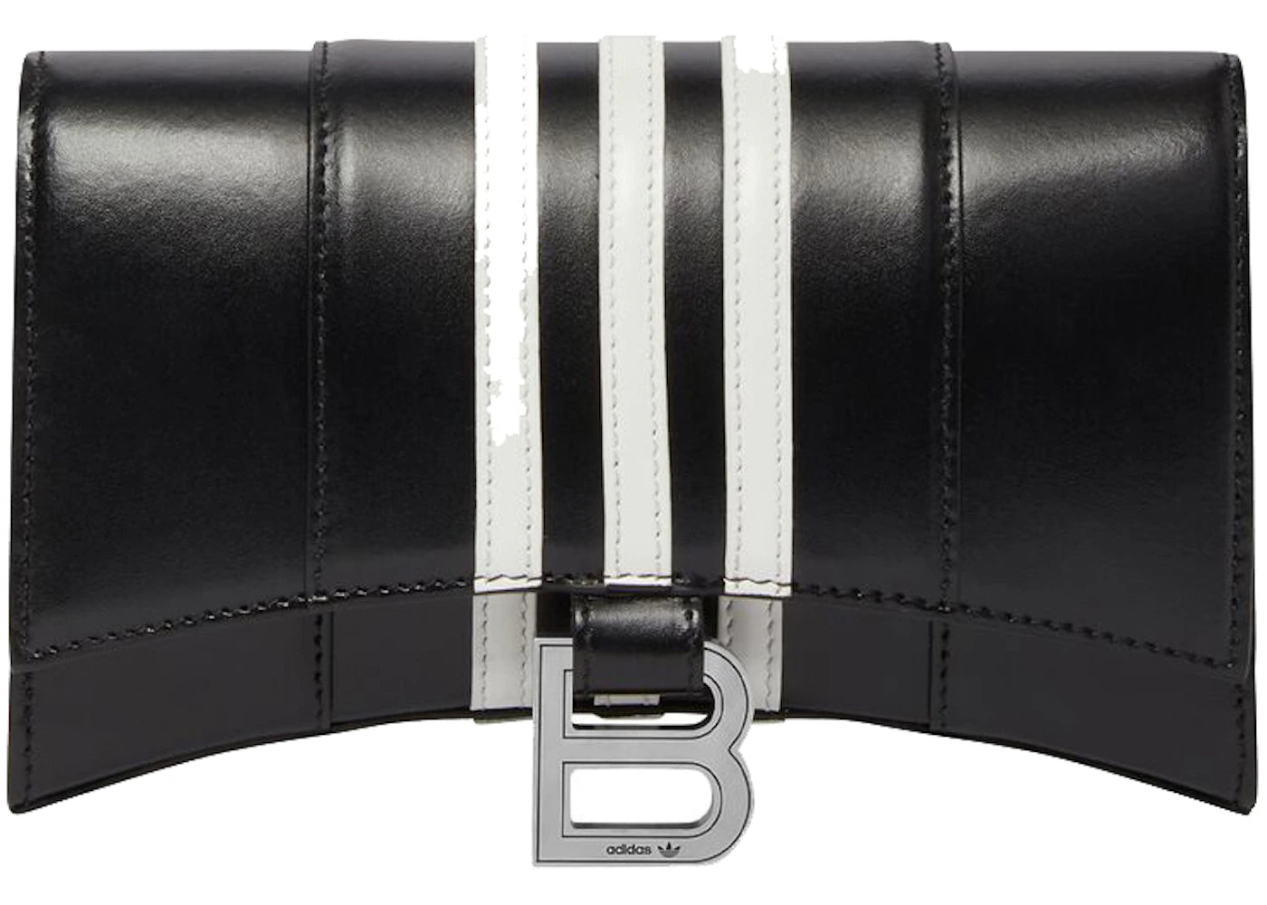 Balenciaga x adidas Hourglass Wallet With Chain Black