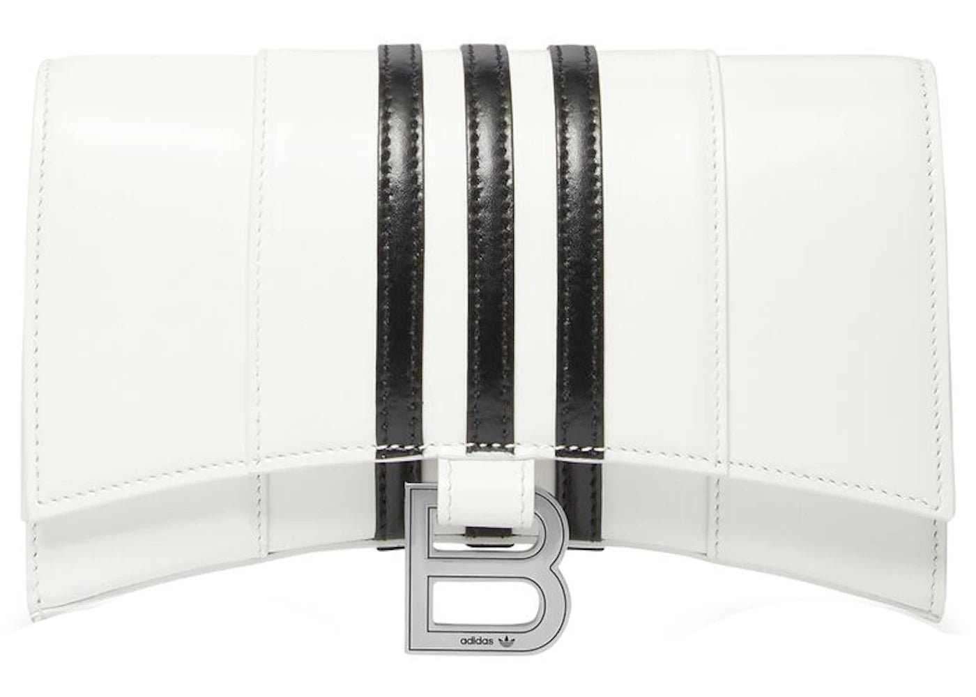 Balenciaga x adidas Hourglass Wallet With Chain White