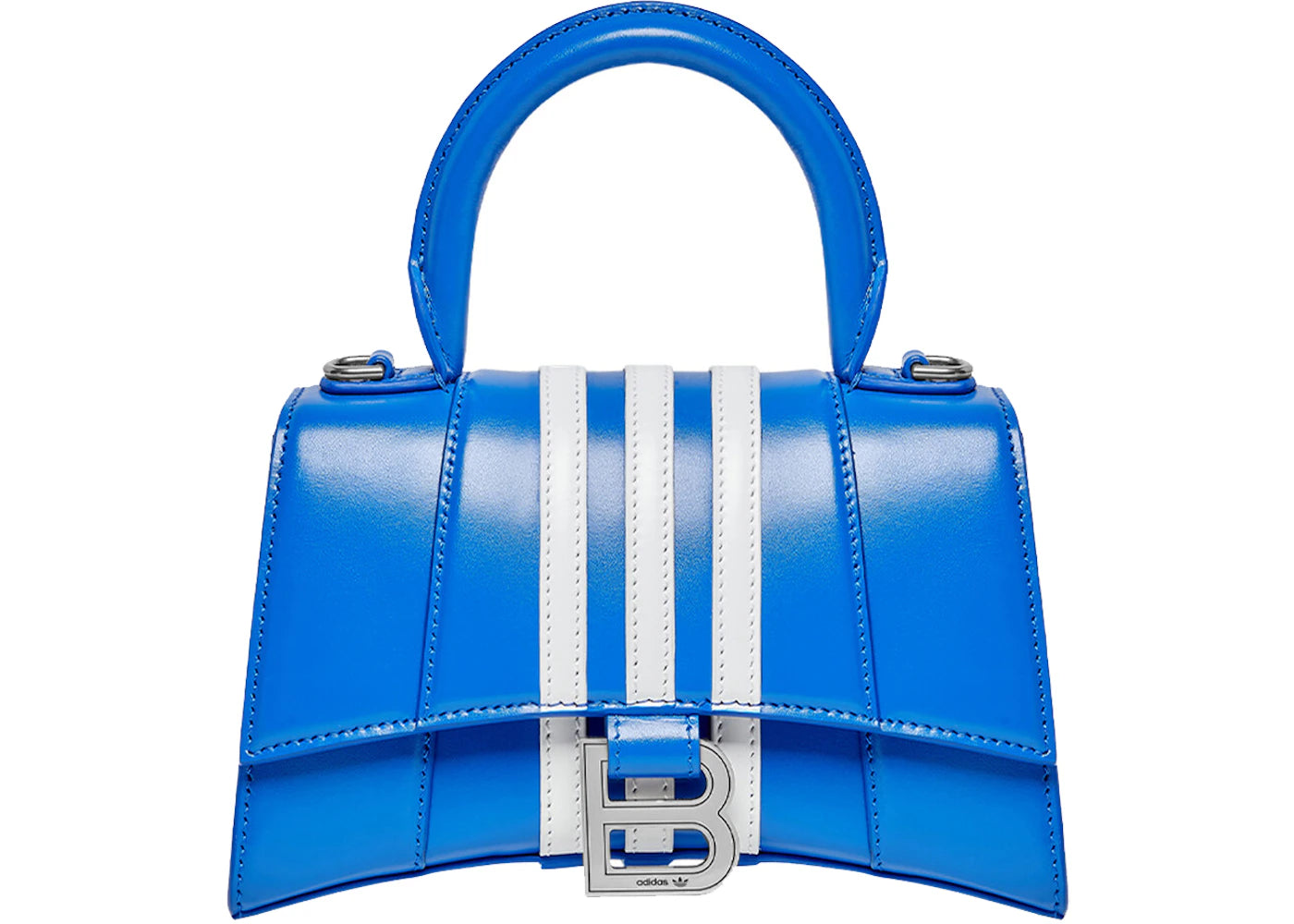 Balenciaga x adidas Hourglass XS Box Handbag Blue