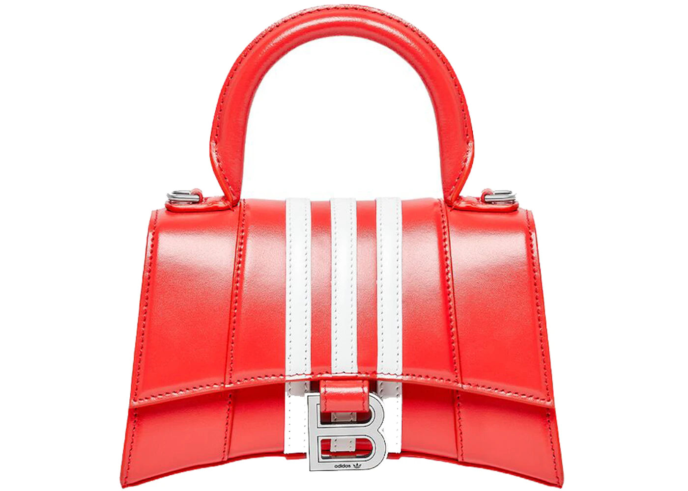 Balenciaga x adidas Hourglass XS Box Handbag Red