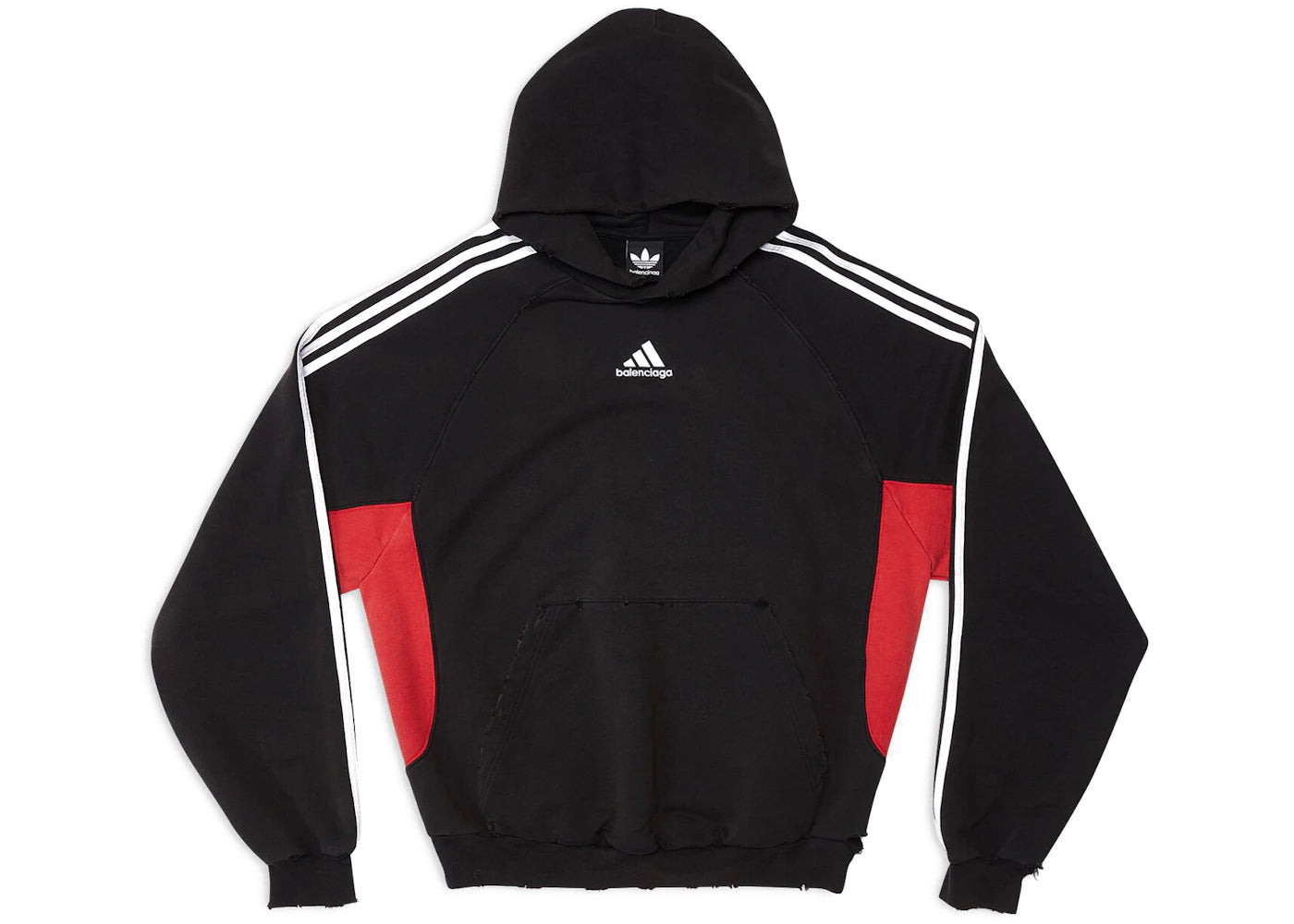 Balenciaga x adidas Women's Small Fit Hoodie Black Red