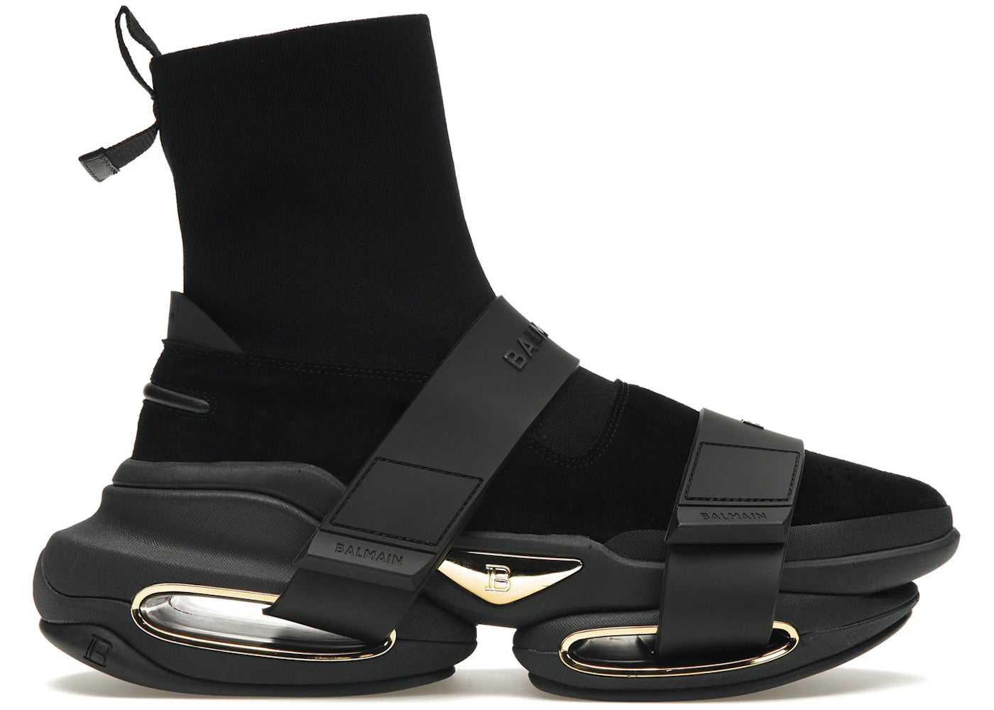 Balmain B-Bold High-Top Black Gold