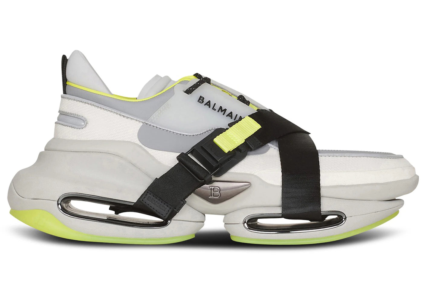 Balmain B-Bold Low-Top White Yellow