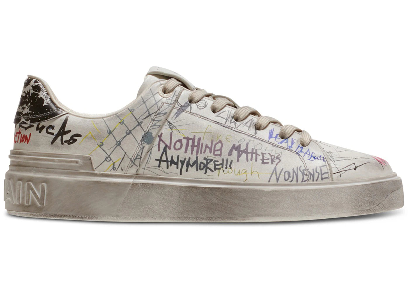 Balmain B-Court Low-Top Graffiti