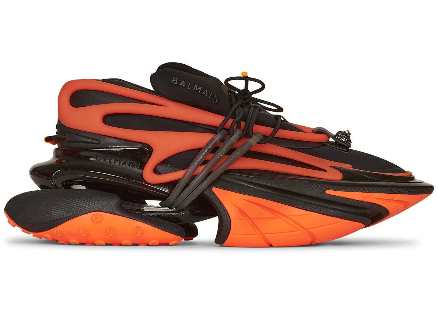 Balmain Unicorn Low-Top Orange Black