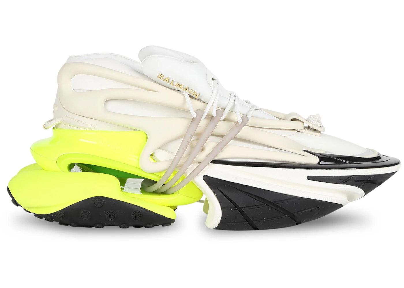 Balmain Unicorn Low-Top White Yellow