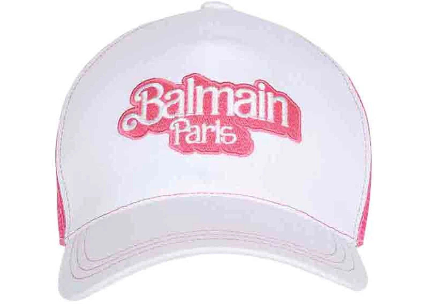 Balmain x Barbie - Cotton Cap White with Pink Balmain Paris Logo
