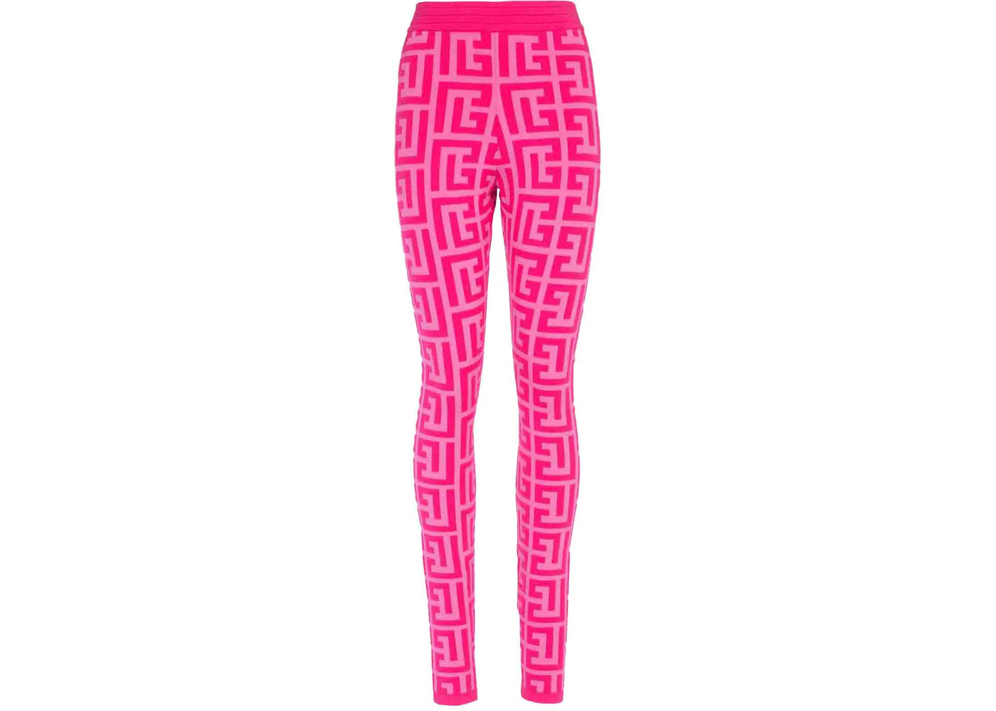 Balmain x Barbie - Knit Leggings with Light Pink Balmain Monogram