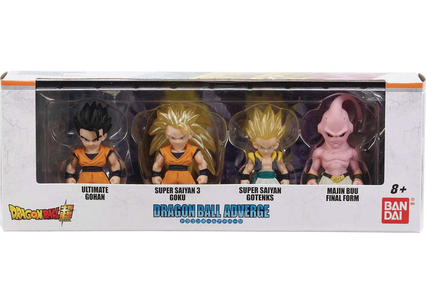 Bandai America Dragon Ball Dragon Ball Adverge Ultimate Gohan,SS 3 Goku, SS Gotenks & Majin Buu Mini Figure 4-Pack