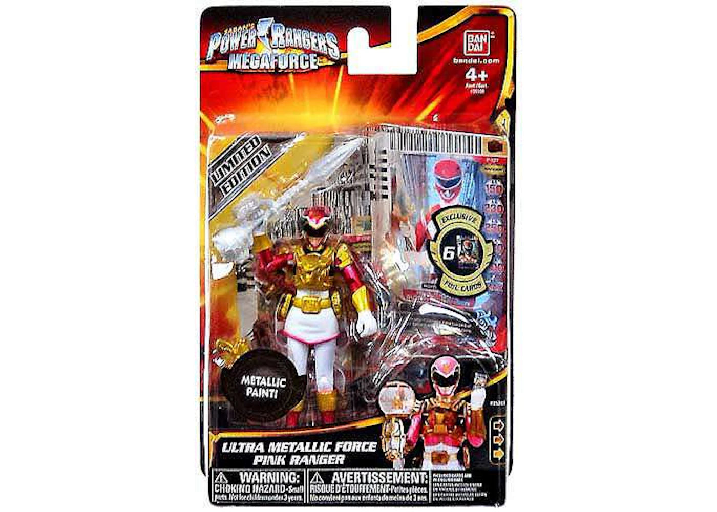 Bandai America Power Rangers Megaforce Ultra Metallic Force Pink Ranger Action Figure