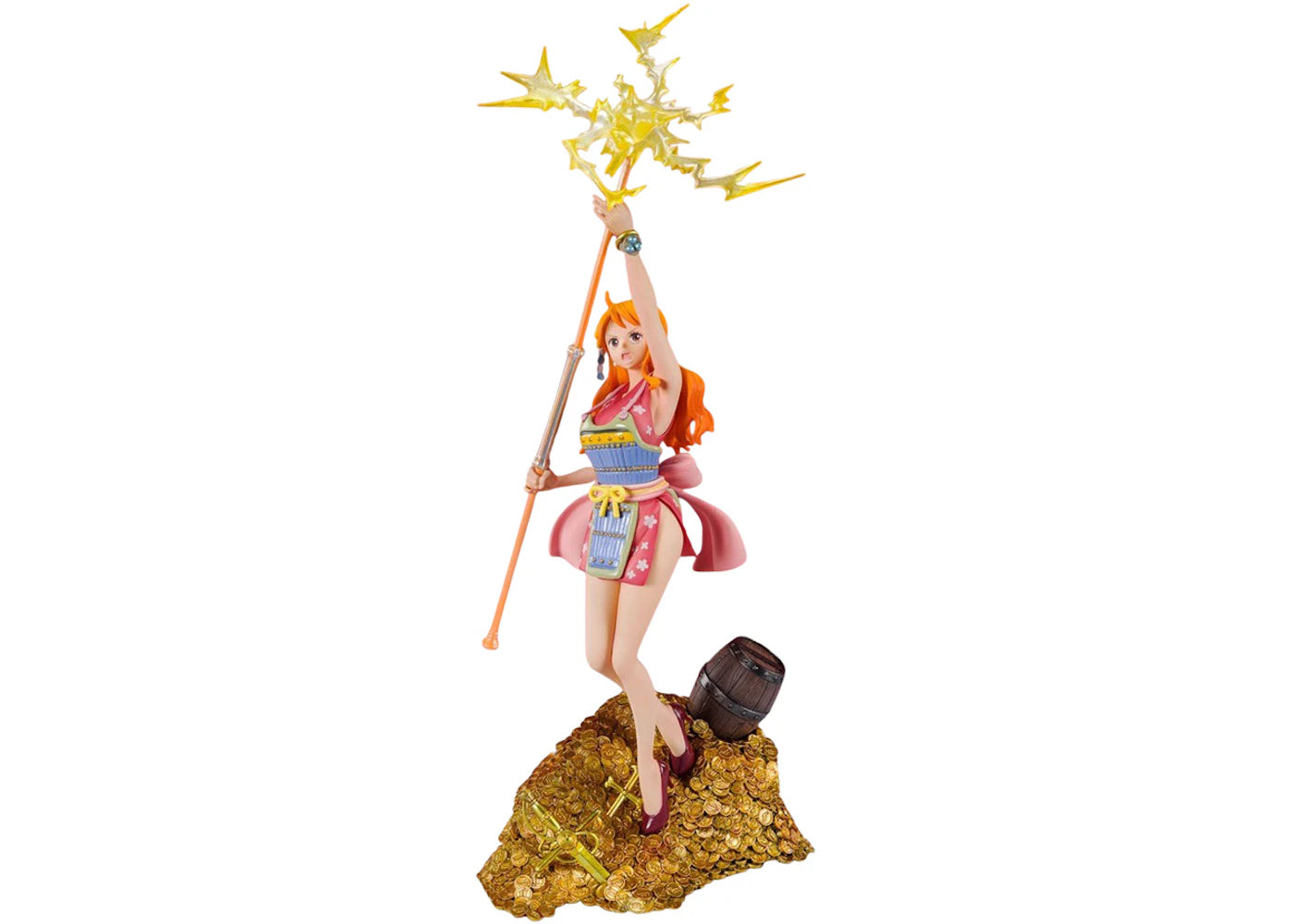Bandai Figuarts Zero One Piece Nami Wt100 Commemorative Eiichiro Oda Illustration Daikaizoku Hyakkei Figure Pink