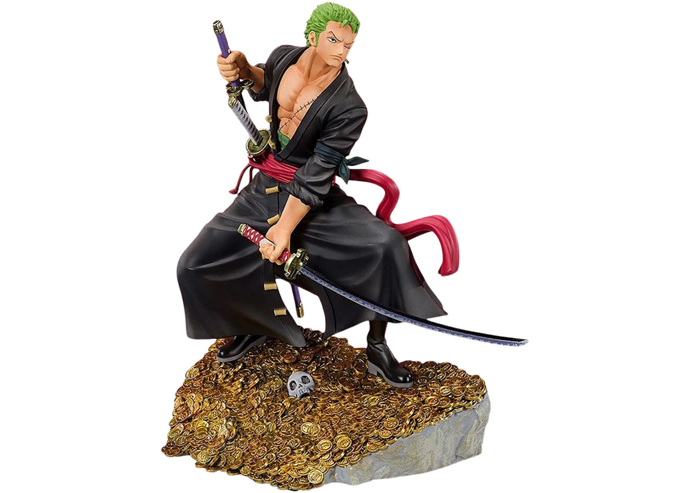 Bandai Figuarts Zero One Piece Roronoa Zoro Wt100 Commemorative Eiichiro Oda Illustration Daikaizoku Hyakkei Figure Black