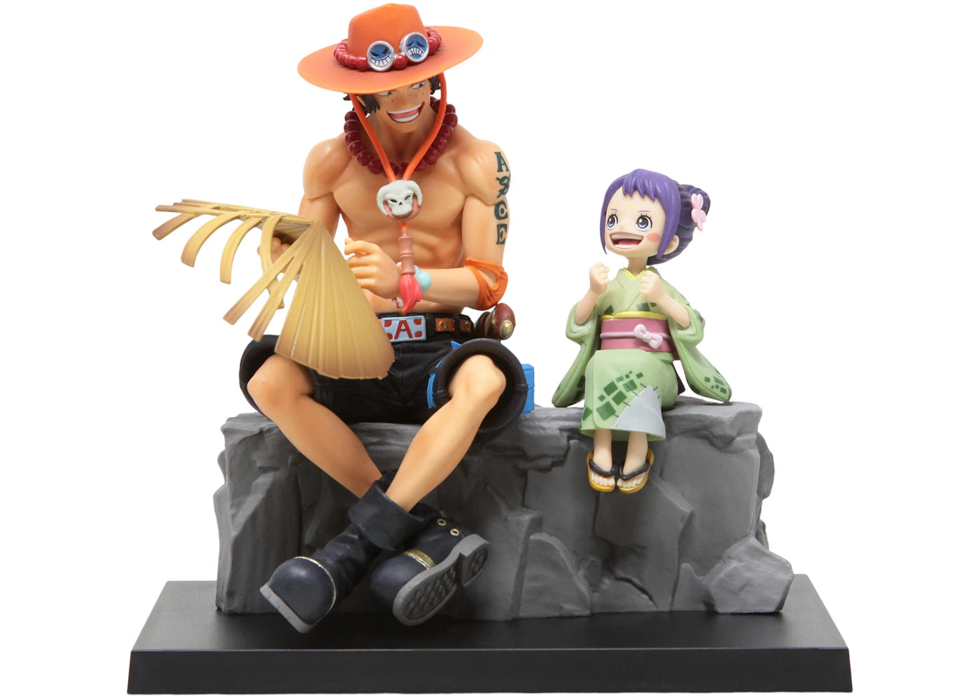 Bandai Ichibansho One Piece Emorial Vignette Ace And Otama Action Figure Multi