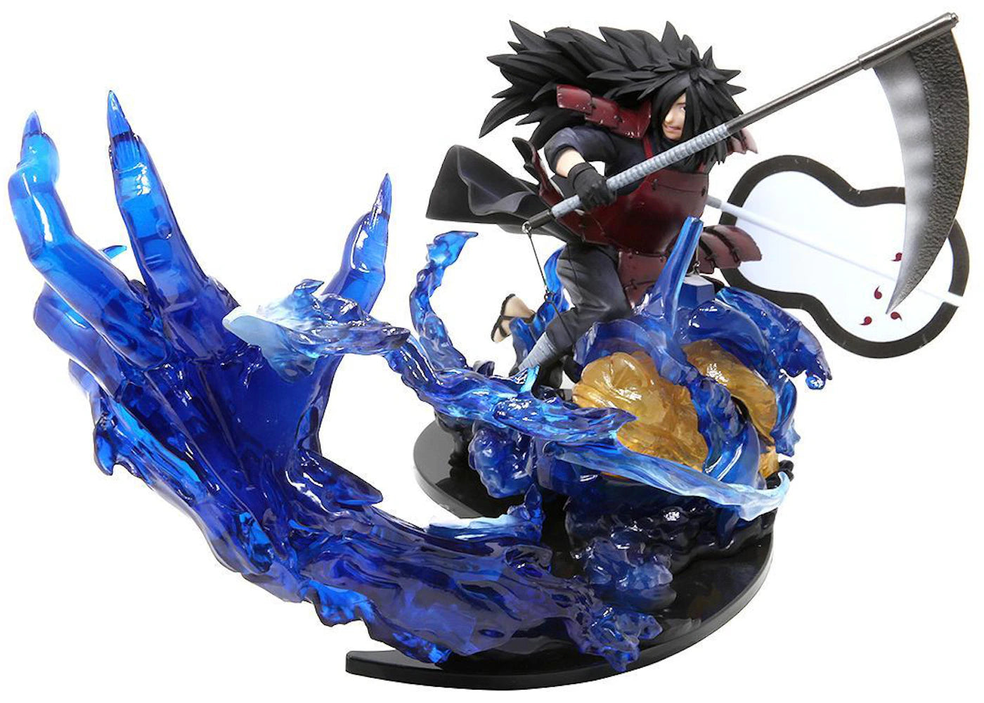 Bandai Naruto Shippuden Kizuna Relation Uchiha Madara Isou Susanoo Figuarts Zero Action Figure Black & Blue