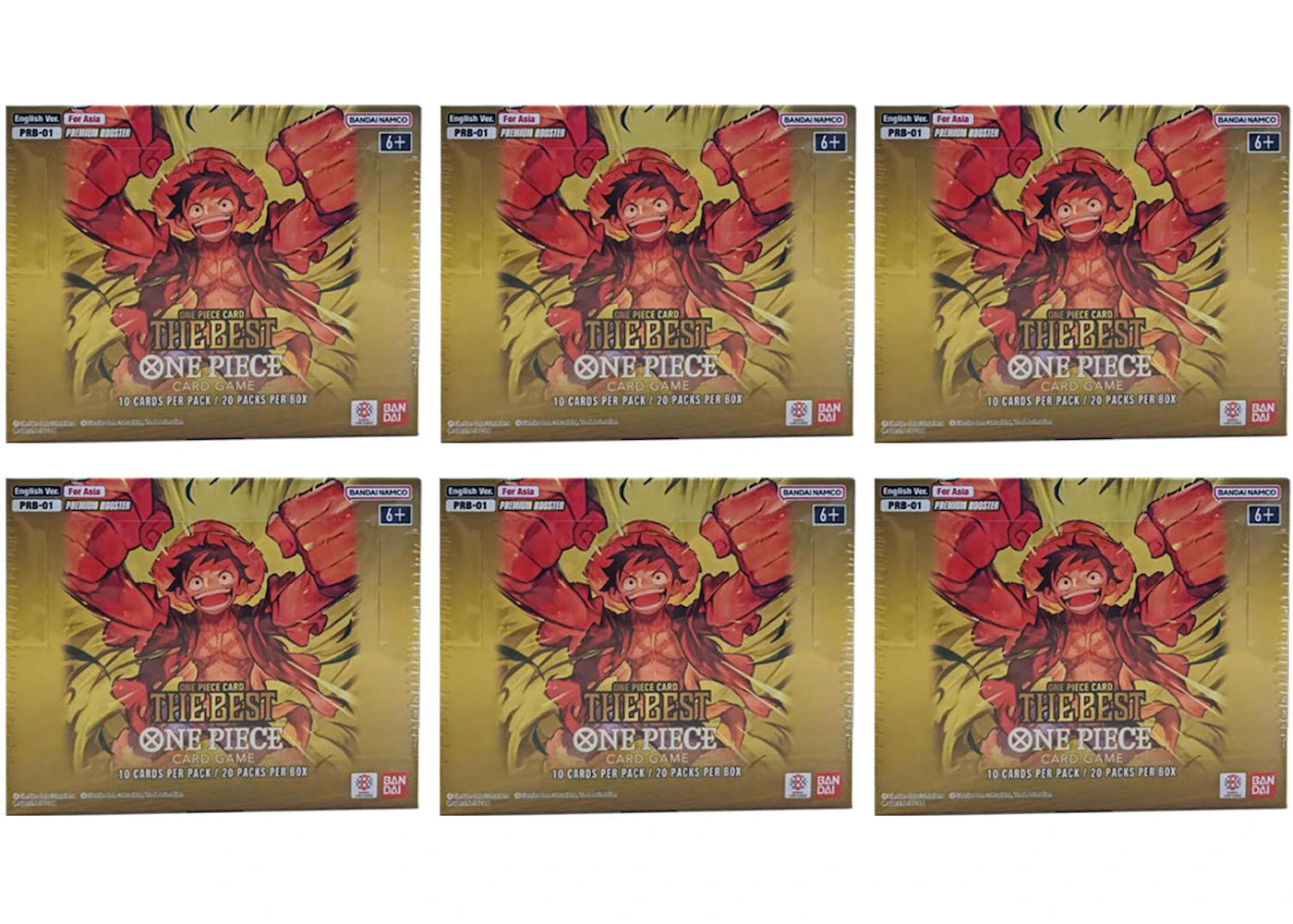 Bandai One Piece The Best (Asia Ver.) Premium PRB-01 Booster Box 6x Lot