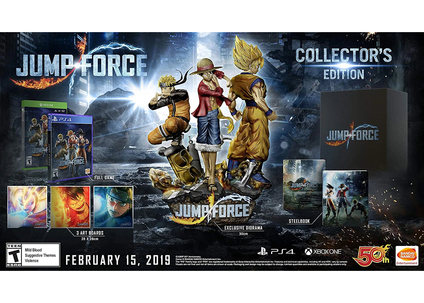 Bandai Xbox One Jump Force Collector's Edition Video Game Bundle